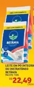 Assaí Atacadista Betânia - leite em po integra ou instantaneo oferta