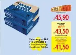 Atacadão Carrefour - hambúrguer grà file congelado oferta