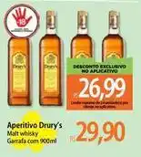 Atacadão Drury´s - aperitivo malt whisky garrafa com oferta