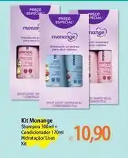 Atacadão Monange - kit shampoo + condicionador 170ml hidratação/lisos oferta
