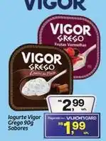 Fort Atacadista Vigor - iogurte grego 90g sabores oferta