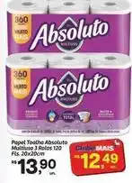 Fort Atacadista Absoluto - papel toalha multiuso 3 rolos 120 fls oferta