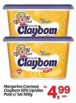 Fort Atacadista Claybom - margarina cremosa 50% lipidos pote c/ sal oferta