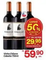 Fort Atacadista Caballo de oro - vinho chileno oferta