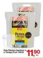Fort Atacadista Copobras - pote plástico c/ tampa 25 un oferta