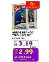Assaí Atacadista Solito - arroz branco tipo 1 oferta