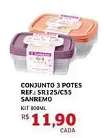 Assaí Atacadista Sanremo - conjunto 3 potes sr125/c55 oferta