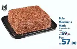 Sam's Club Bolo member's mark brigadeiro oferta