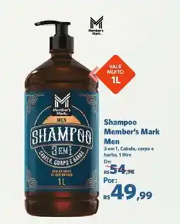 Sam's Club Shampoo member's mark men oferta