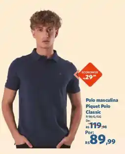 Sam's Club Polo masculina piquet polo classic oferta