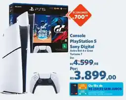 Sam's Club Console playstation 5 sony digital astro bot 4 e gran turismo 7 oferta