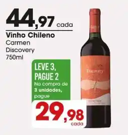 Zaffari Vinho Chileno Carmen Discovery oferta