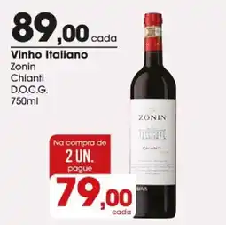 Zaffari Vinho Italiano Zonin Chianti D.O.C.G. oferta