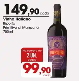 Zaffari Vinho Italiano Riporta Primitivo di Manduria oferta