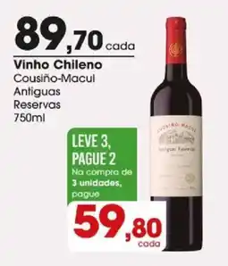 Zaffari Vinho chileno cousiño-macul antigas reservas oferta