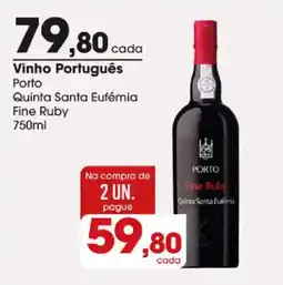 Zaffari Vinho Português Porto Quinta Santa Eufémia Fine Ruby oferta