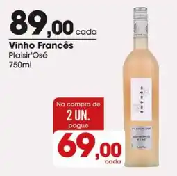 Zaffari Vinho francês plaisir'osé oferta