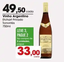Zaffari Vinho Argentino Etchart Privado Torrontés oferta