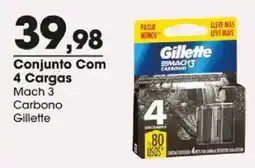 Zaffari Conjunto com 4 cargas mach 3 carbono gillette oferta