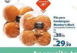 Sam's Club Member's mark - pão para hambúrguer oferta
