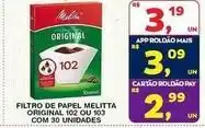 Roldão Melitta - filtro de papel oferta