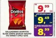 Roldão Doritos - salgadinho elma chips queijo nacho ou sweet chili oferta