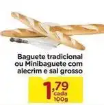 Carrefour Tradicional - baguette tradicional ou minibaguete com alecrim e sal grosso oferta