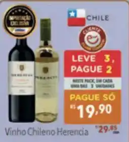 Supermercados Condor Vinho Chileno Herencia oferta