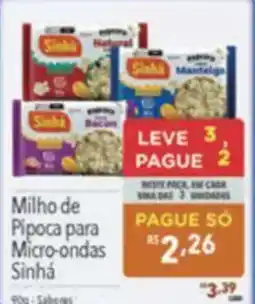 Supermercados Condor Milho de Pipoca para Micro-ondas Sinhá oferta