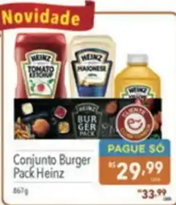Supermercados Condor Conjunto Burger Pack Heinz oferta