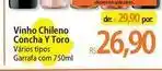 Atacadão Concha y toro - vinho chileno oferta
