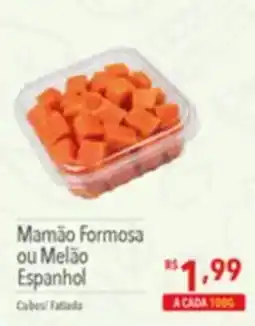 Supermercados Condor Mamão Formosa ou Melão Espanhol oferta