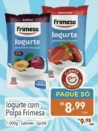 Supermercados Condor logurte com polpa frimesa oferta