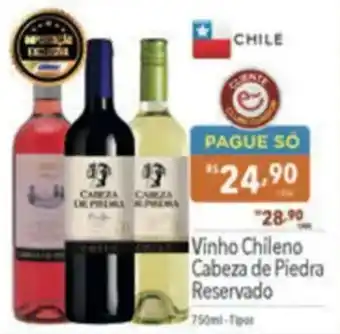 Supermercados Condor Vinho Chileno Cabeza de Piedra Reservado oferta