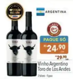 Supermercados Condor Vinho Argentino Toro de Los Andes oferta
