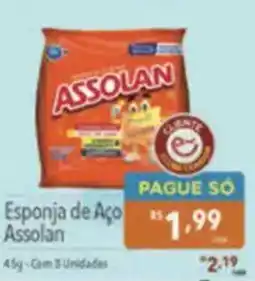 Supermercados Condor Esponja de Aço Assolan oferta