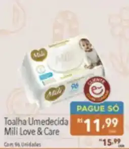 Supermercados Condor Toalha Umedecida Mili Love & Care oferta
