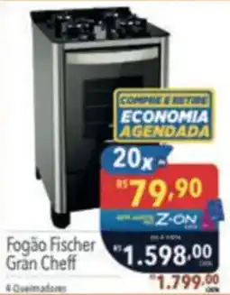 Supermercados Condor Fogão Fischer Gran Cheff oferta