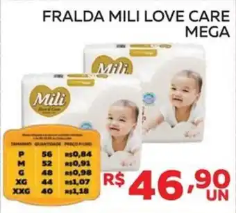 Lider Atacadista Fralda mili love care mega oferta