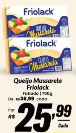 Stok Center Queijo Mussarela Friolack oferta