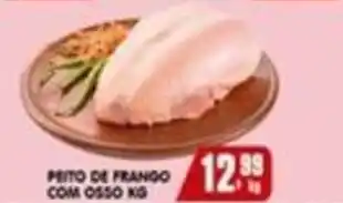 Higa's Supermercado Peito de frango com osso kg oferta