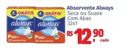 Camiño supermercados Absorvente always seca ou suave com abas oferta