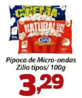 Confiança Supermercados Pipoca de Micro-ondas Zilio tipos oferta