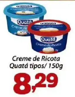 Confiança Supermercados Creme de Ricota Quatá tipos oferta