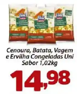 Confiança Supermercados Cenoura, Batata, Vagem e Ervilha Congeladas Uni Sabor oferta