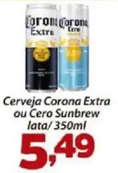 Confiança Supermercados Cerveja Corona Extra ou Cero Sunbrew oferta