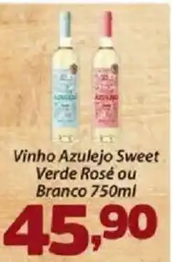 Confiança Supermercados Vinho Azulejo Sweet Verde Rosé ou Branco oferta