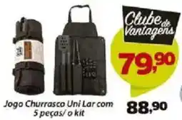 Confiança Supermercados Jogo Churrasco Uni Lar com 5 peças/ o kit oferta