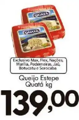 Confiança Supermercados Queijo estepe quatá kg oferta