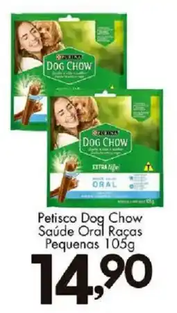 Confiança Supermercados Petisco dog chow saúde oral raças pequenas oferta